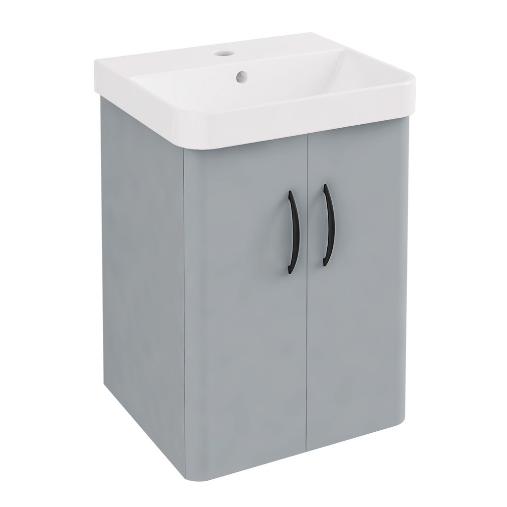 Cavone II 40CM 2 Door Wall Hung Basin Vanity Unit - Grey