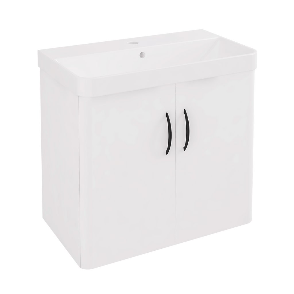 Cavone II 60CM 2 Door Wall Hung Basin Vanity Unit - White