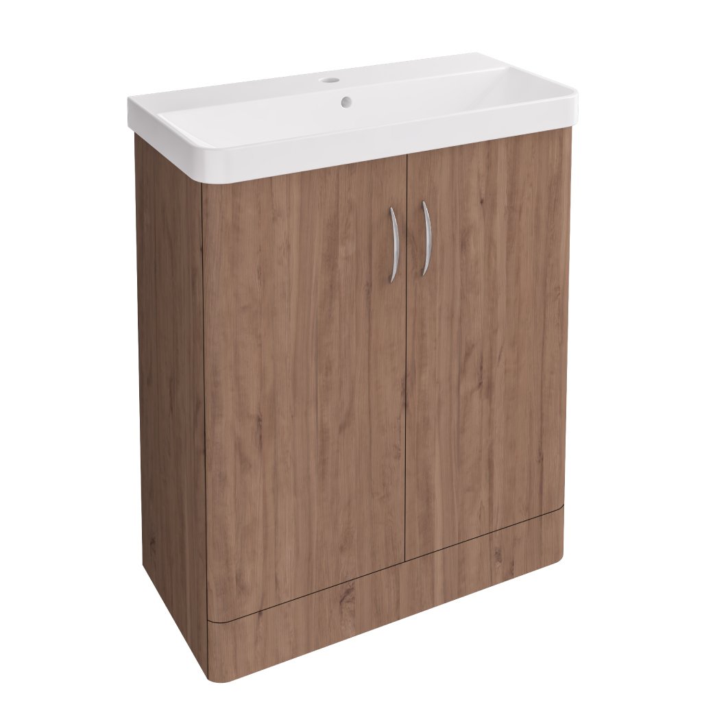 Cavone II 700x335mm 2 Door Cabinet - Medium Oak 