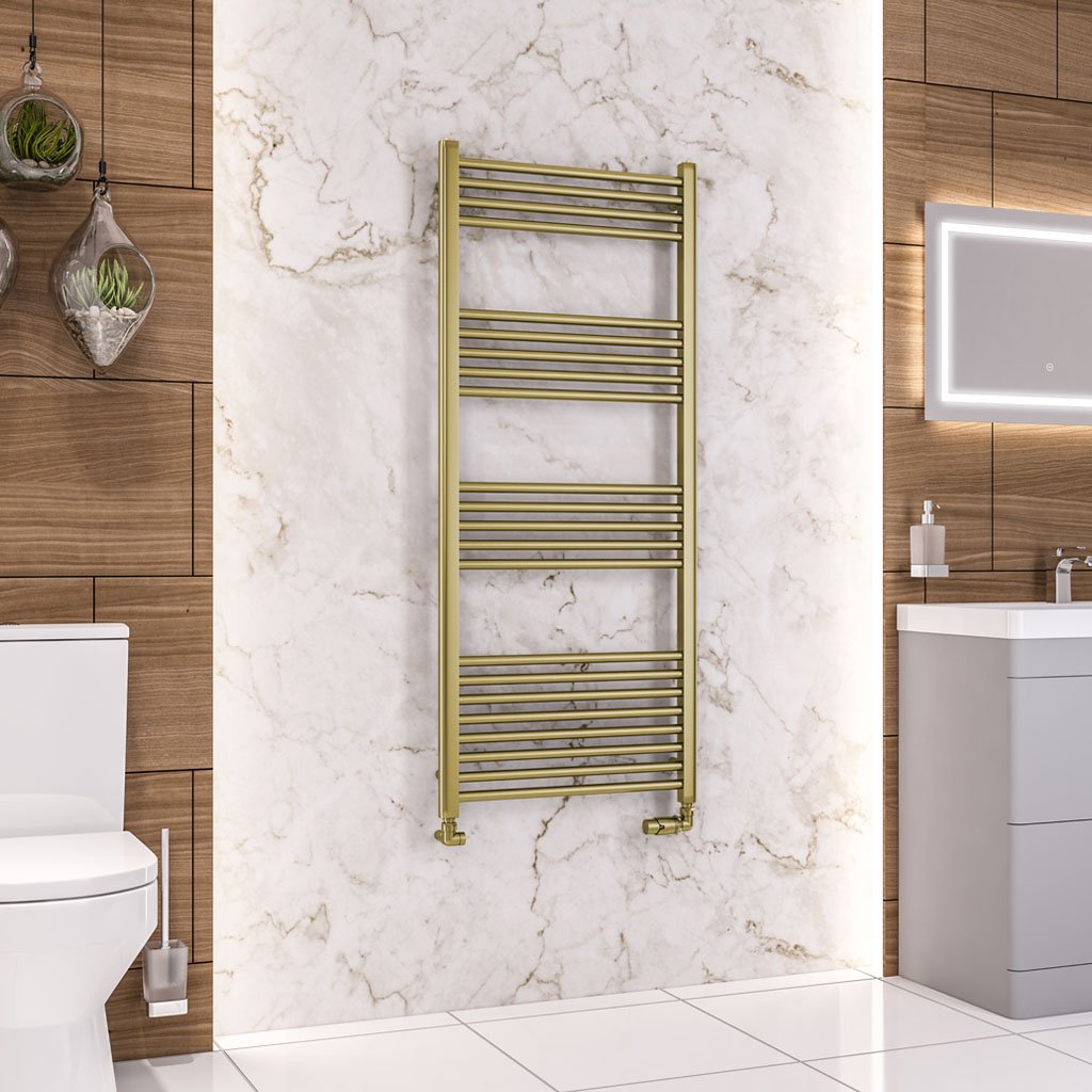 Wendover Straight Multirail 1400 x 600 Brushed Brass