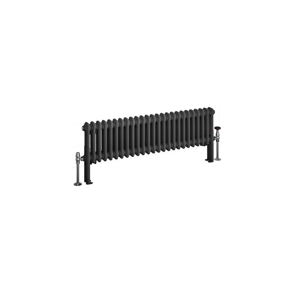 Imperia 2 Column Radiator 300 x 1145mm Matt Anthracite