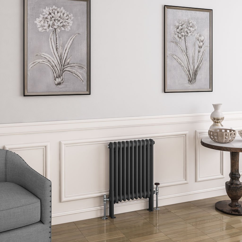 Imperia 2 Column Radiator 600 x 515mm Matt Anthracite