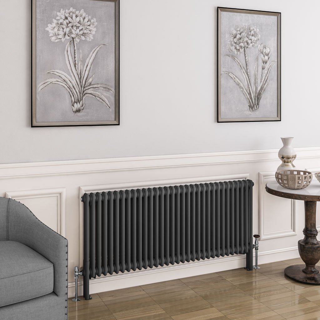 Imperia 2 Column Radiator 600 x 1460mm Matt Anthracite