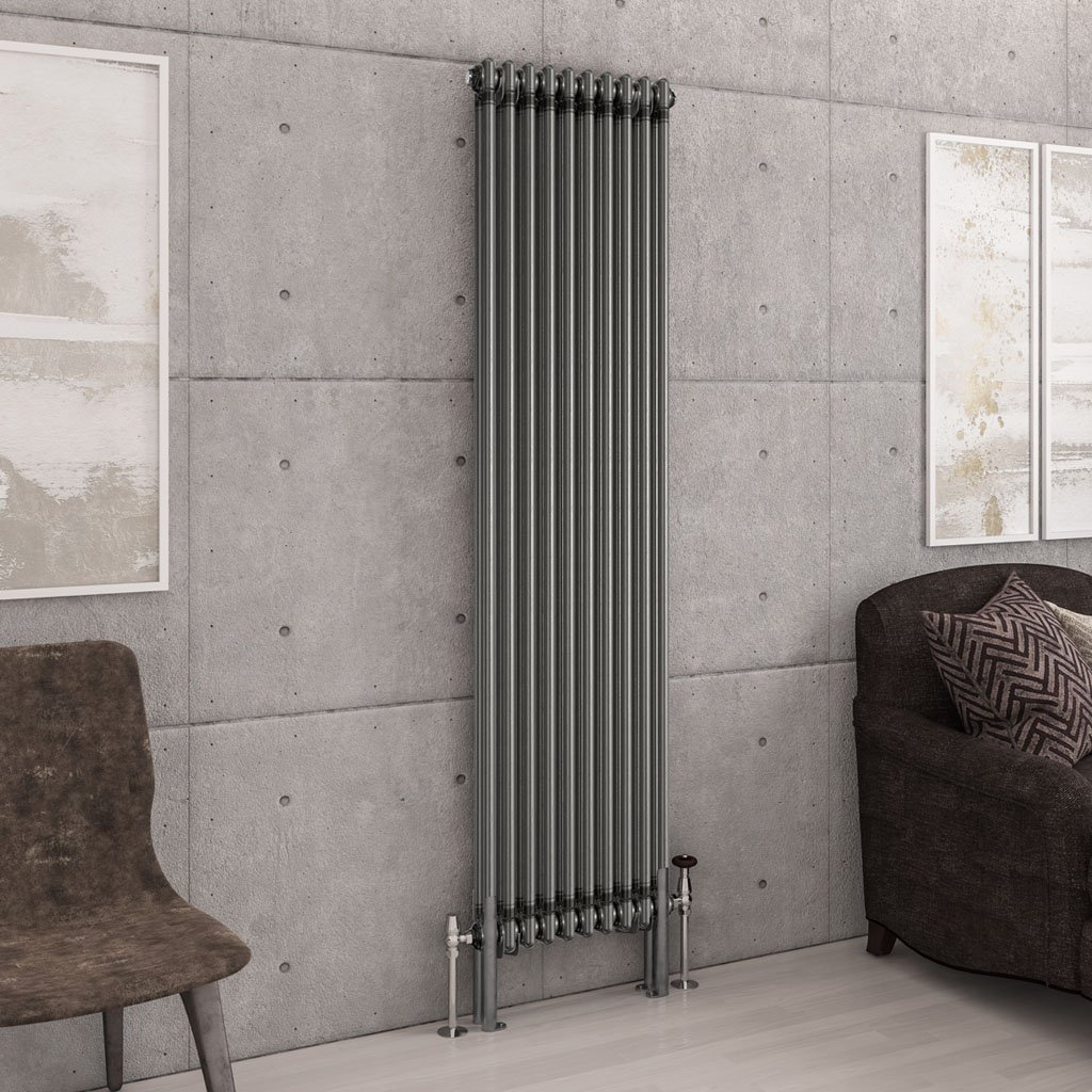 Imperia 2 Column Radiator 1800 x 470mm Bare Metal