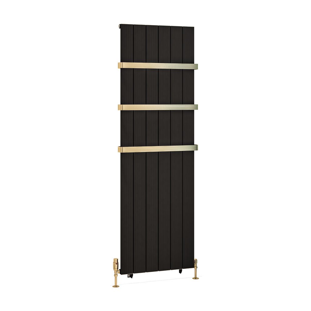 Mersey 1800 x 565 Aluminium Radiator Matt Black