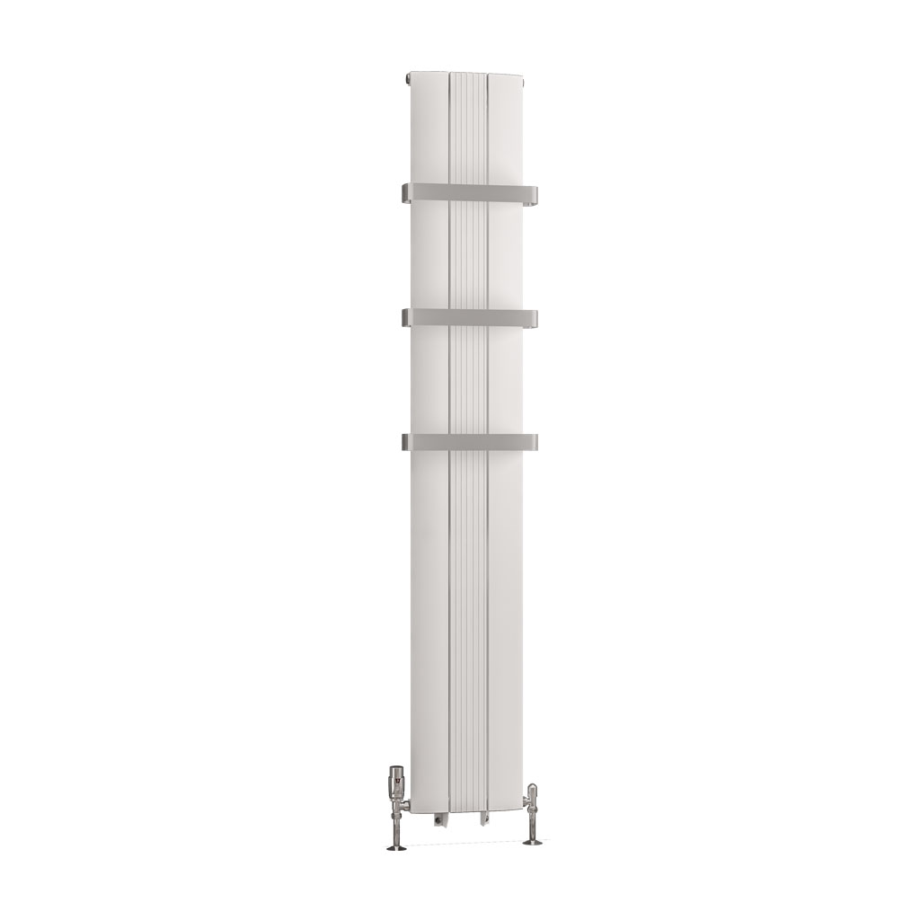 Trent 1800 x 280 Aluminium Radiator Matt White