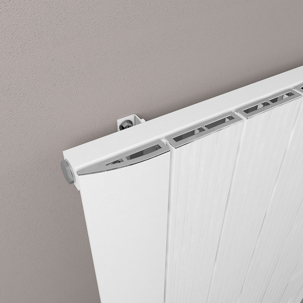 Trent 1800 x 280 Aluminium Radiator Matt White