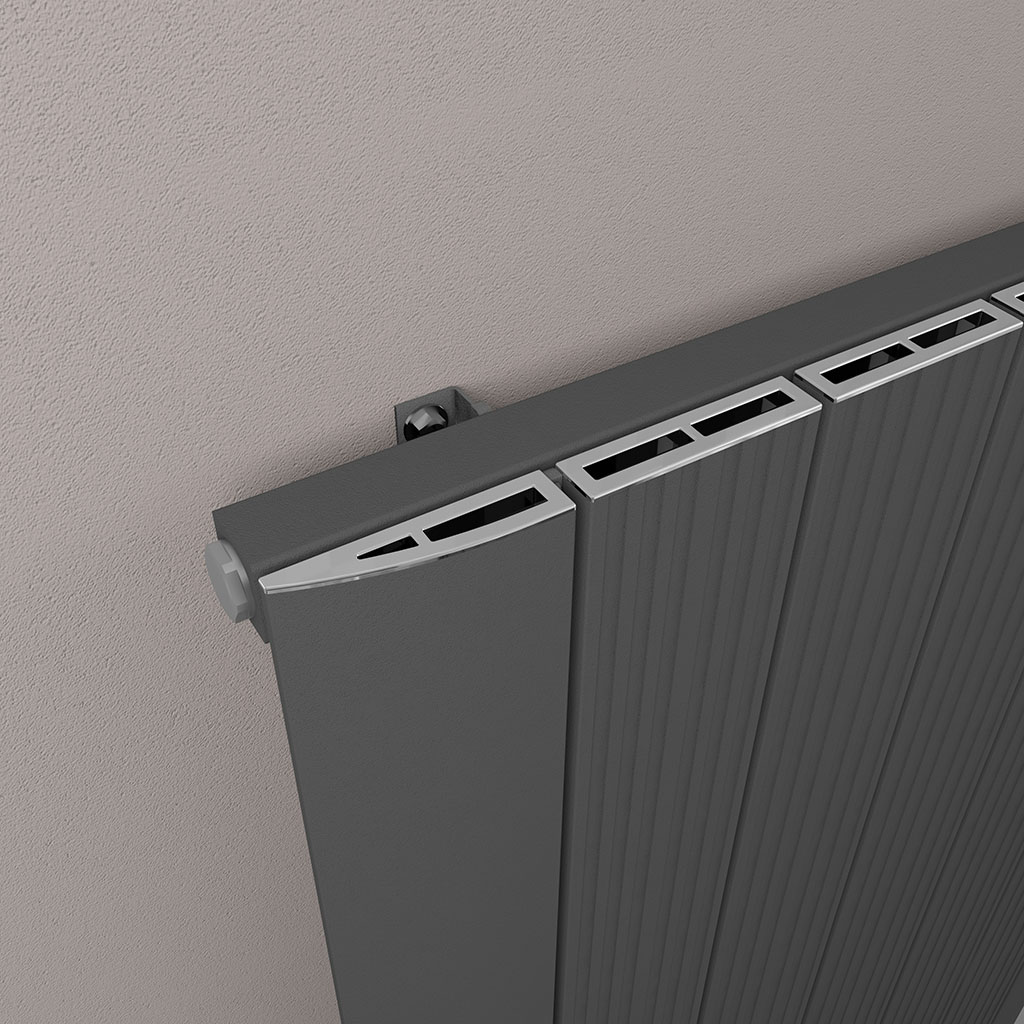 Trent 1800 x 375 Aluminium Radiator Matt Anthracite