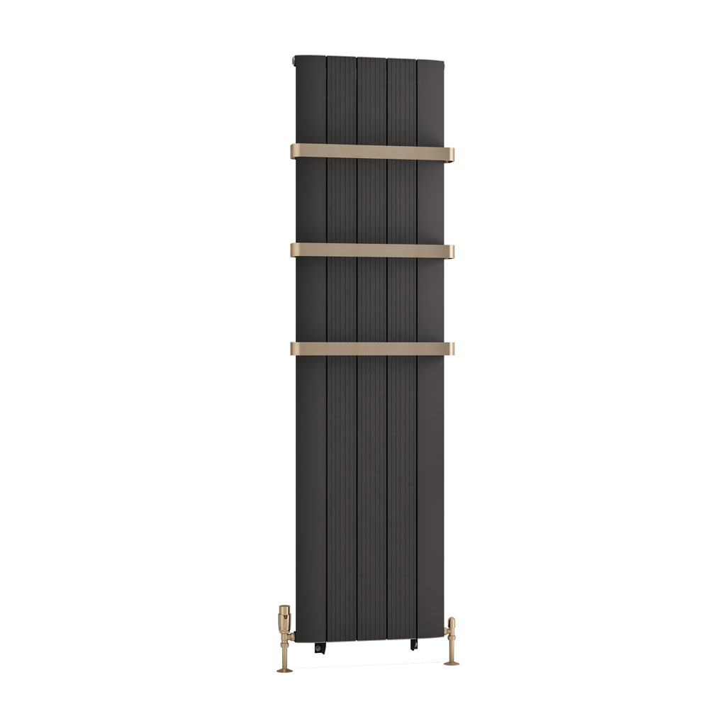 Trent 1800 x 470 Aluminium Radiator Matt Anthracite