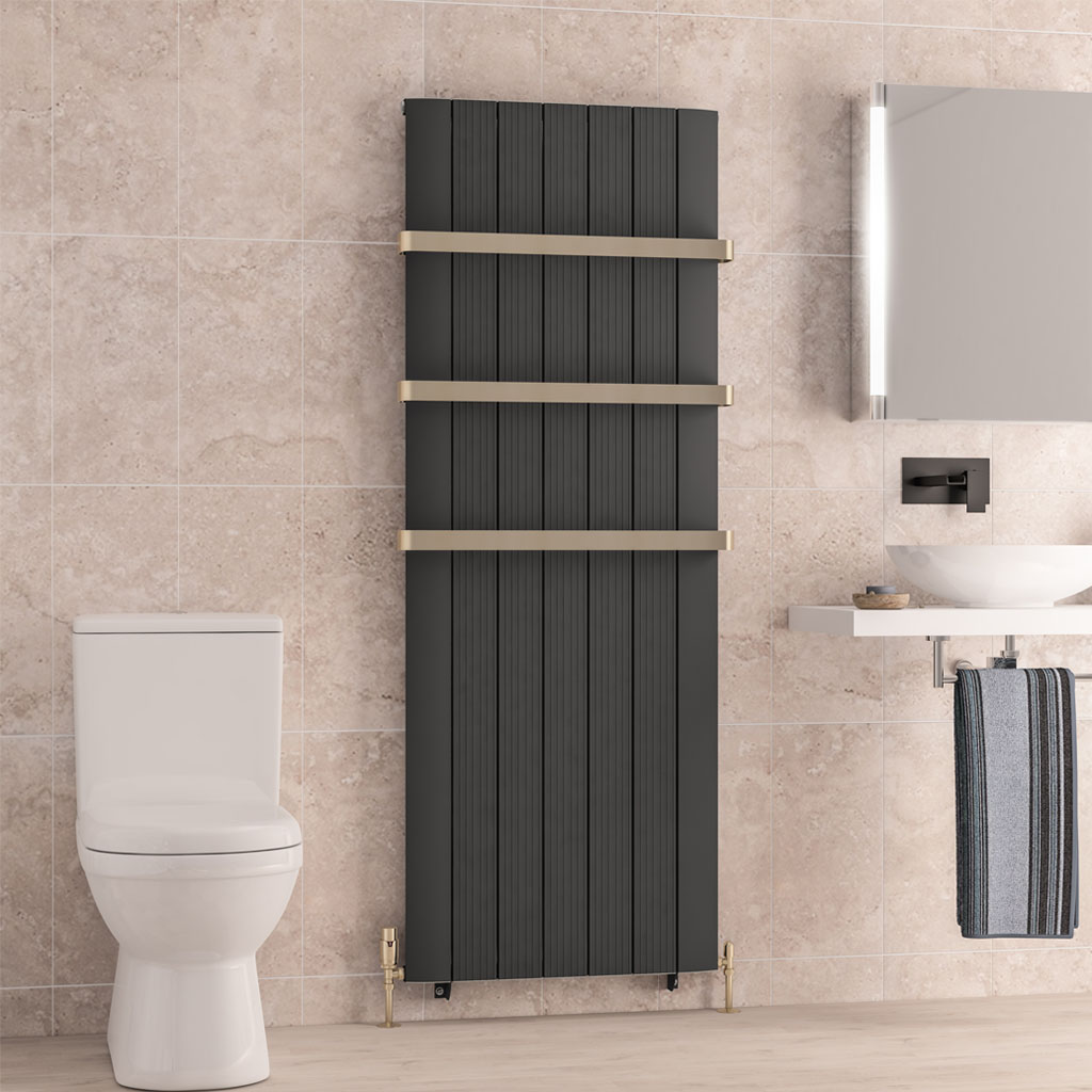 Trent 1800 x 660 Aluminium Radiator Matt Anthracite