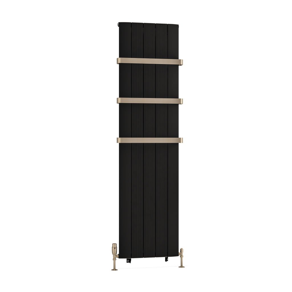 Trent 1800 x 470 Aluminium Radiator Matt Black