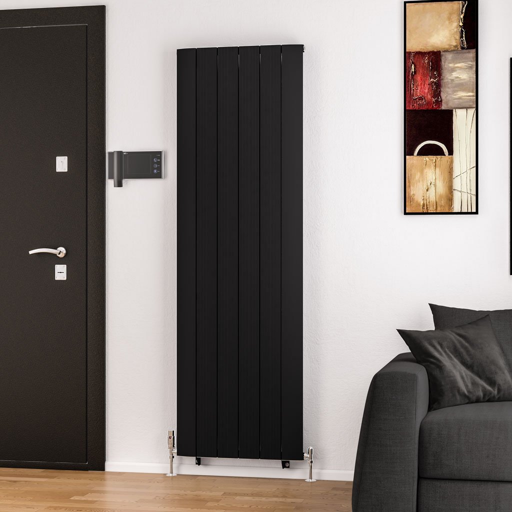 Trent 1800 x 565 Aluminium Radiator Matt Black