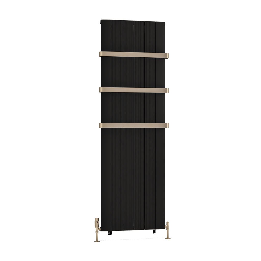 Trent 1800 x 565 Aluminium Radiator Matt Black