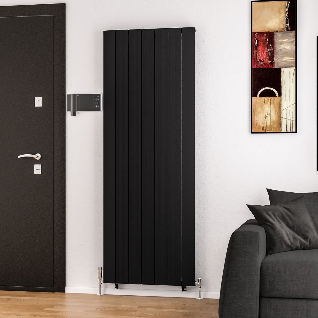 Trent 1800 x 660 Aluminium Radiator Matt Black