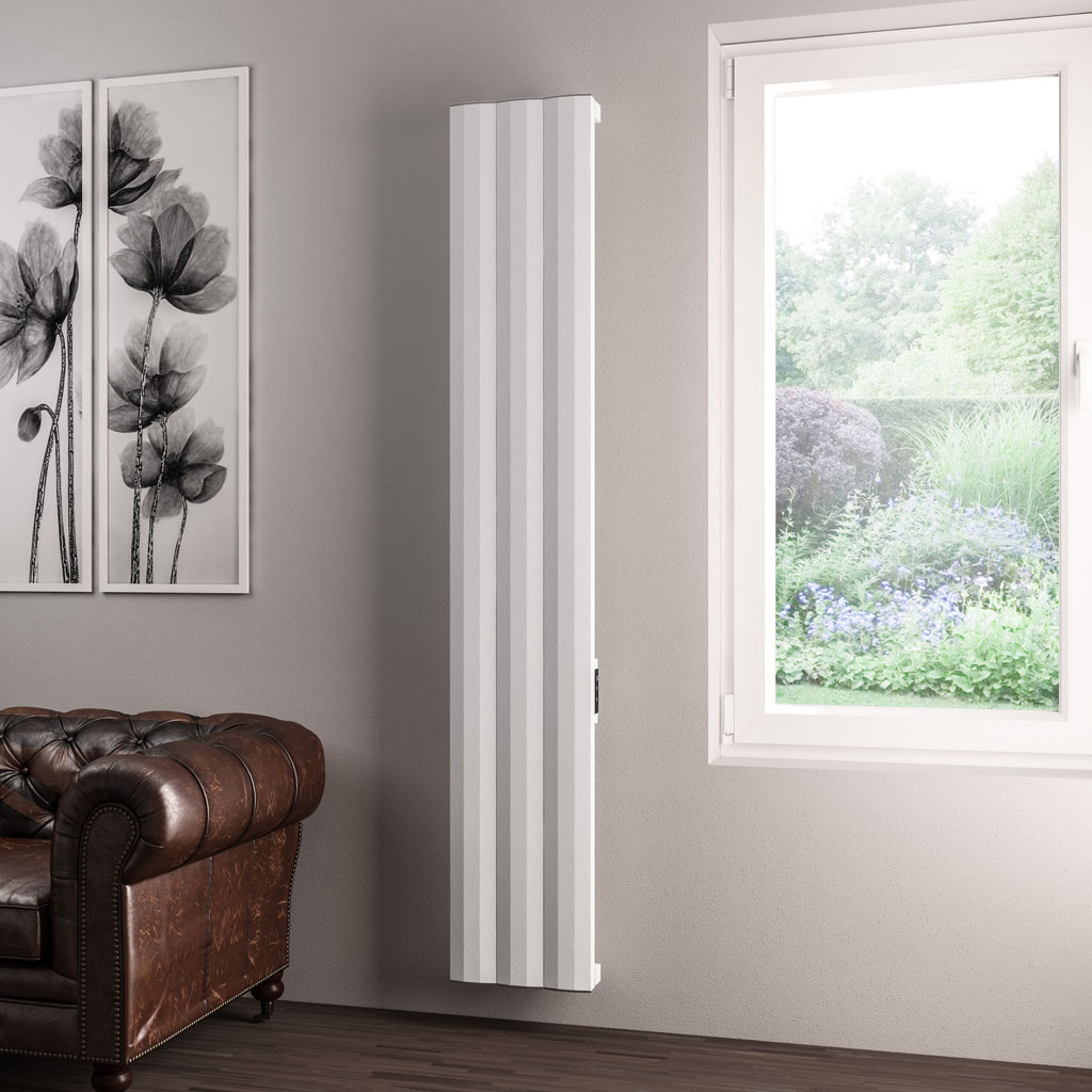 Derwent 1800 x 304 Dry Element Aluminium Radiator Matt White