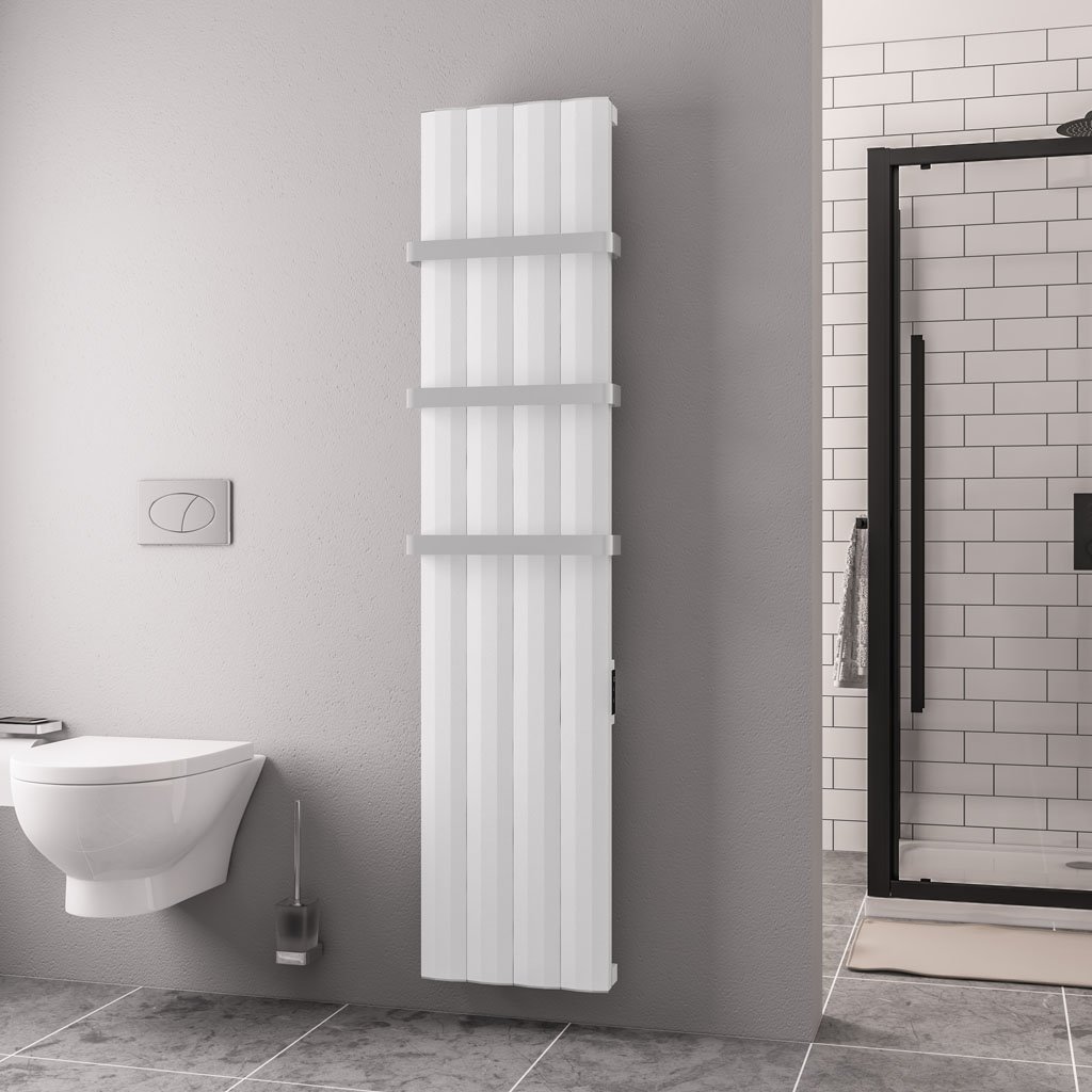 Derwent 1800 x 404 Dry Element Aluminium Radiator Matt White