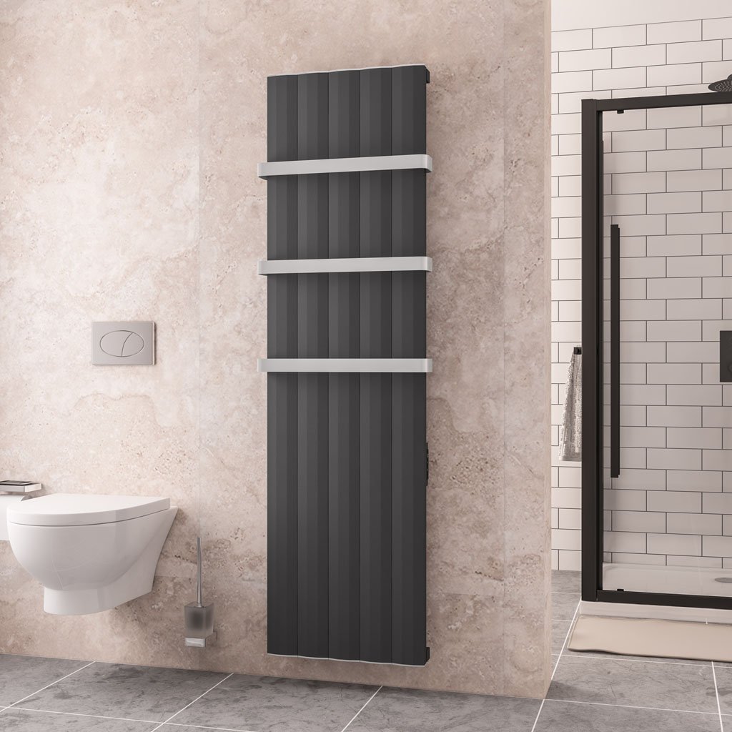 Derwent 1800 x 504 Dry Element Aluminium Radiator Matt Anthracite