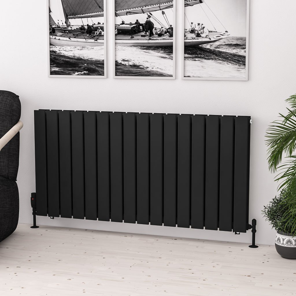 Warrington 600 x 1216 Radiator Type20 Matt Black