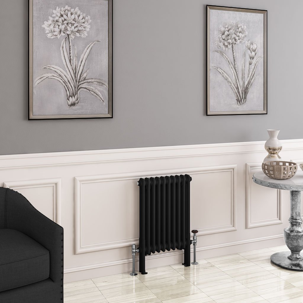 Imperia 2 Column Radiator 600 x 470mm Matt Black