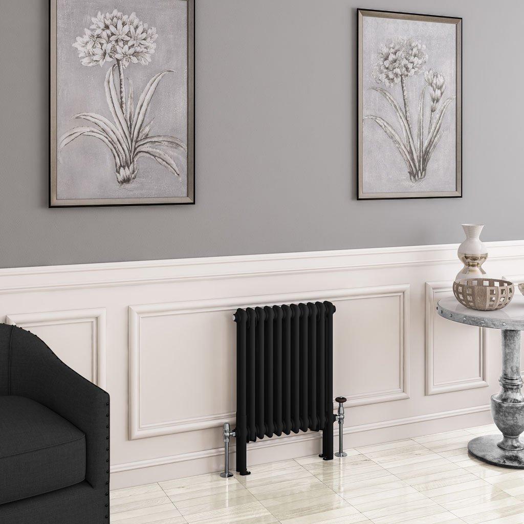 Imperia 2 Column Radiator 600 x 515mm Matt Black