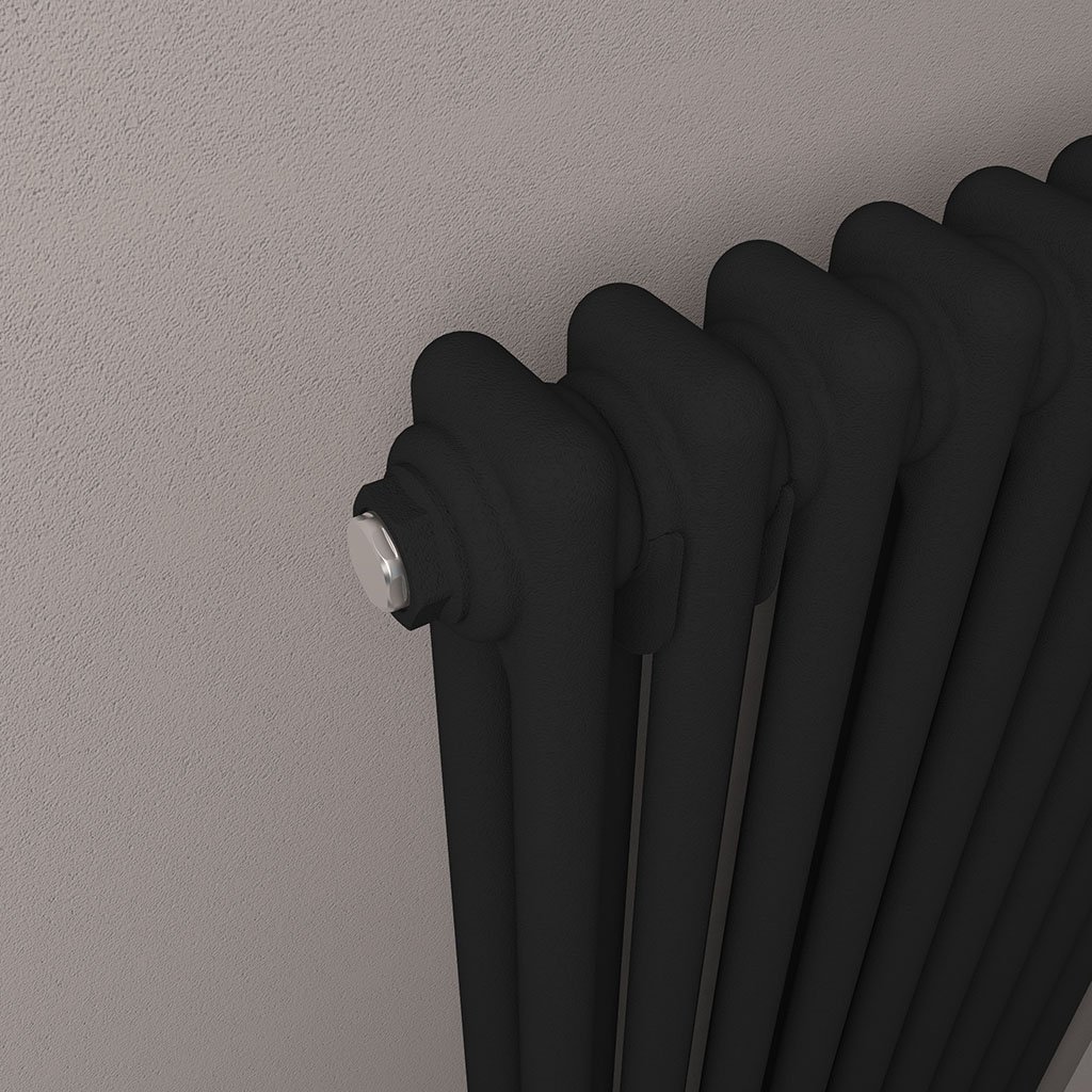 Imperia 2 Column Radiator 600 x 560mm Matt Black