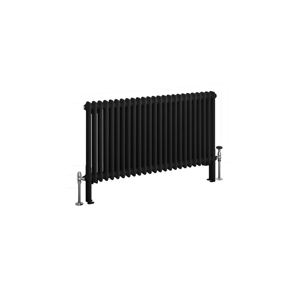 Imperia 2 Column Radiator 600 x 1145mm Matt Black