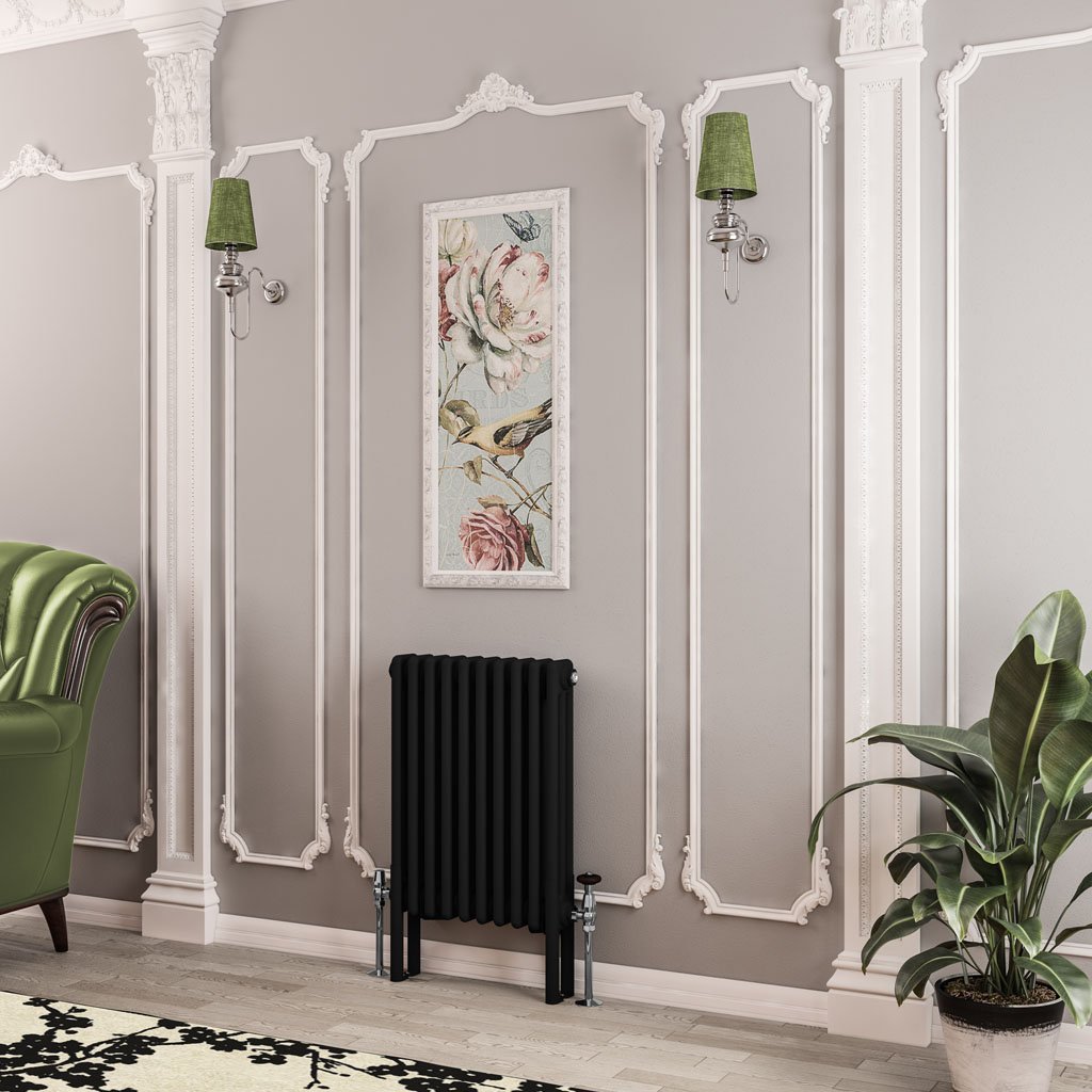 Imperia 3 Column Radiator 600 x 470mm Matt Black