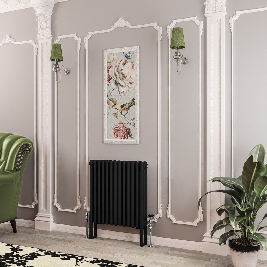 Imperia 3 Column Radiator 600 x 605mm Matt Black