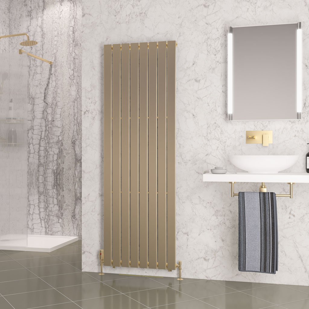 Warrington 1800 x 604 Radiator Type10 Brushed Brass