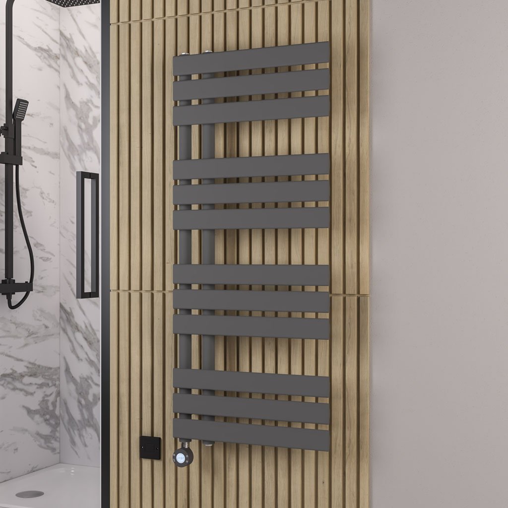 Brockworth All Electric Towel Rail 1200 x 500mm Matt Anthracite