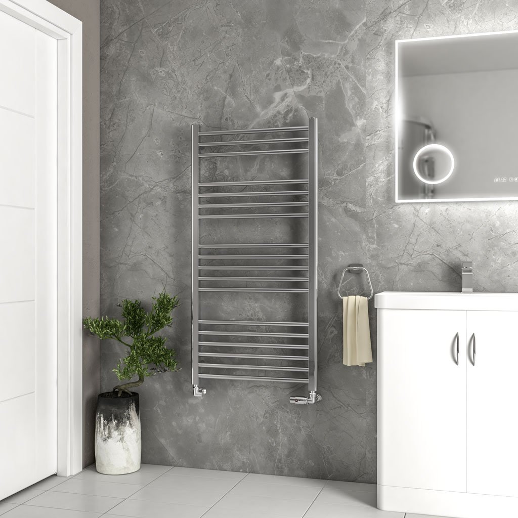 Wendover Straight Stainless Steel Multirail 1200 x 600 Mirror Polished