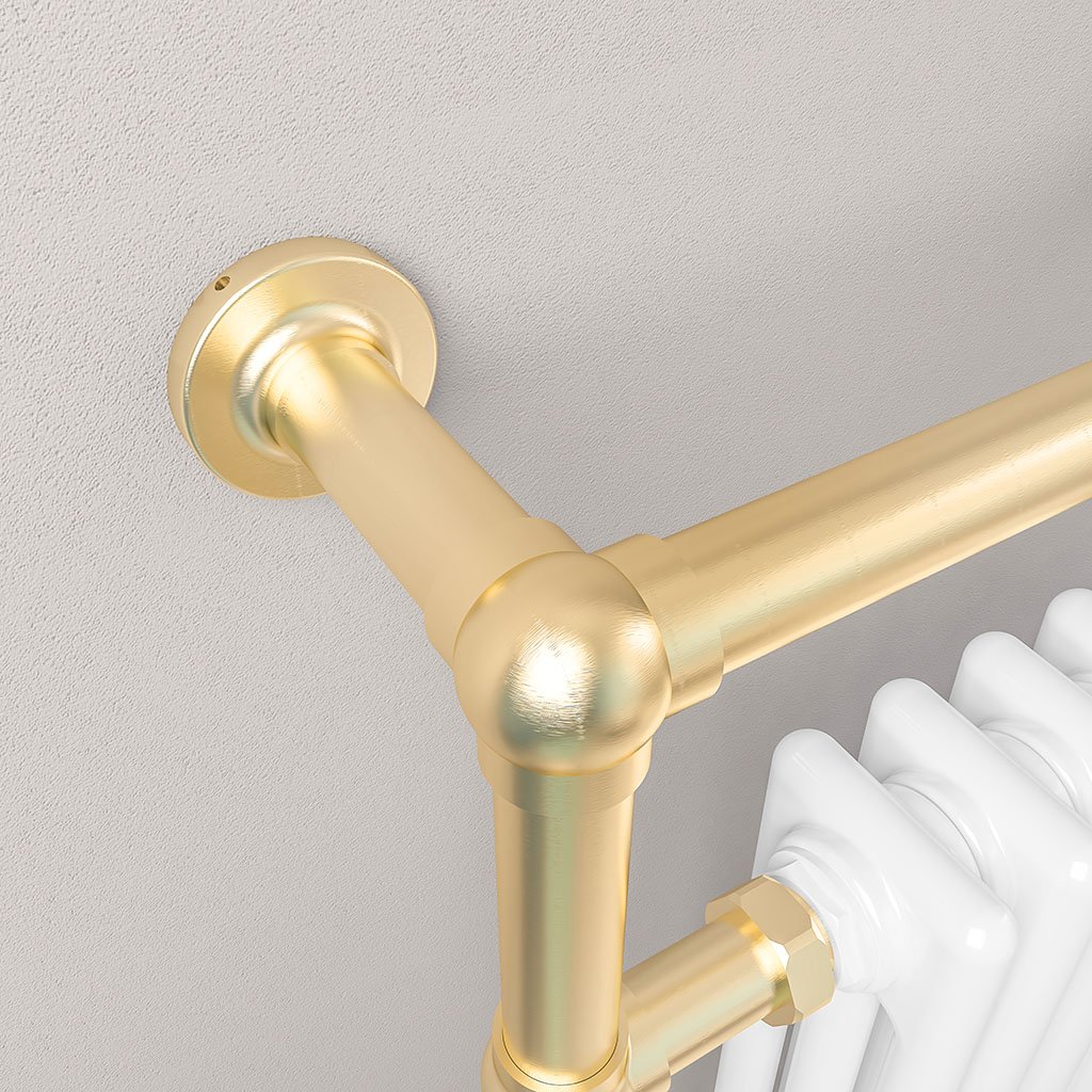 Avon 960 x 429 Brushed Brass / Gloss White