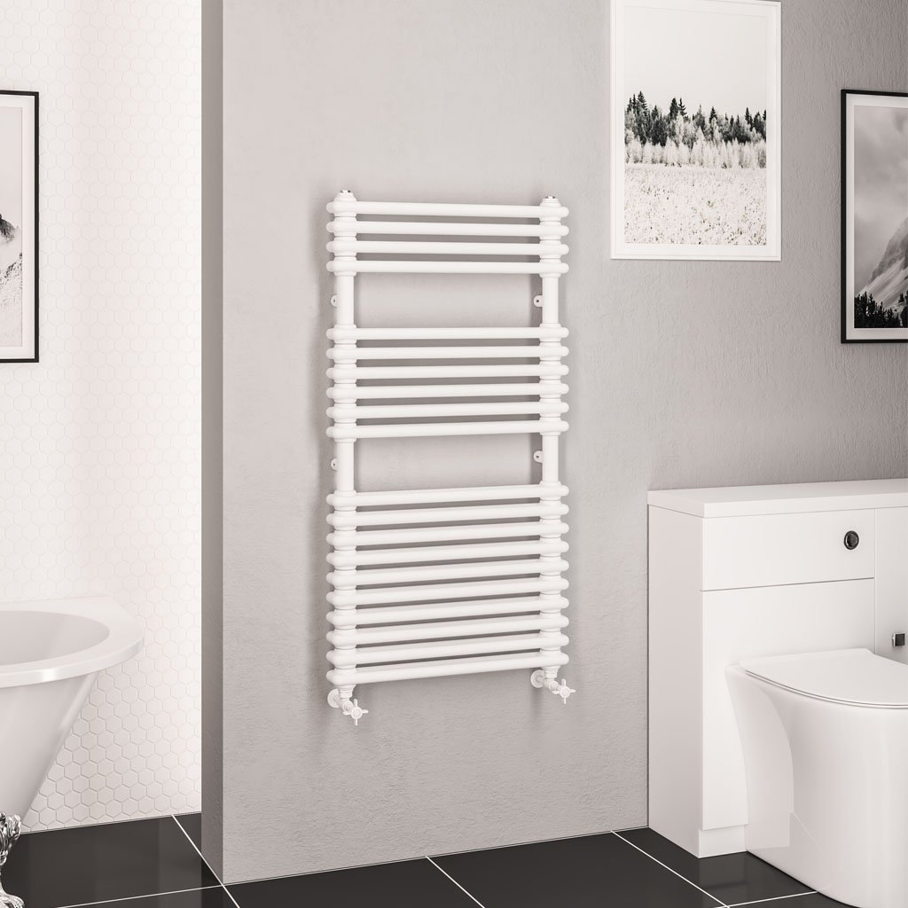 Imperia 2 Column Multirail 1140 x 600mm Gloss White