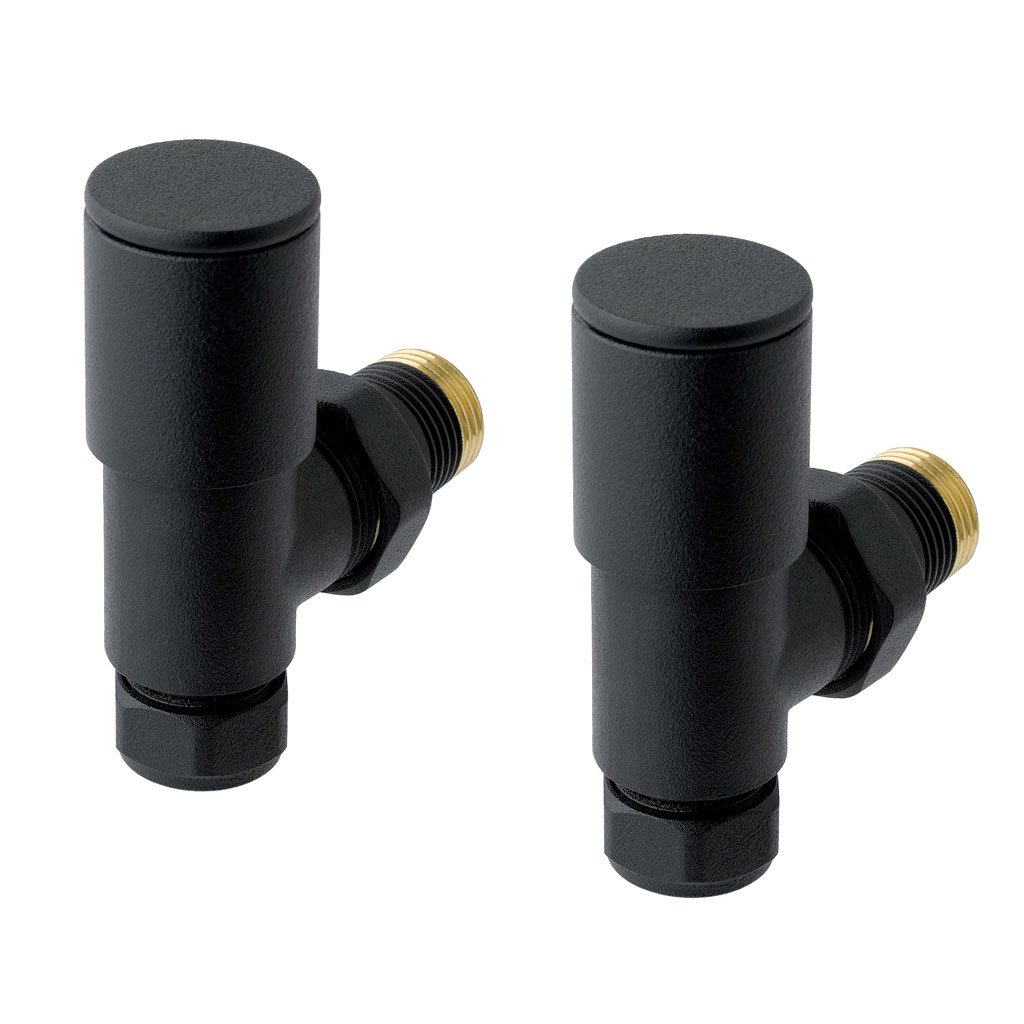 Angled radiator valve (pair) Matt Black