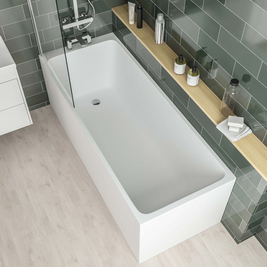 Malin Single Ended (SE) 1800 x 700 x 440mm 5mm Bath - Matt White