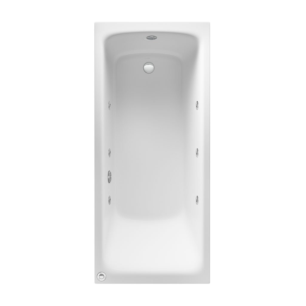 Rockall 1700 x 700 x 440mm Single Ended 6 Jet Whirlpool Beauforte Bath - White