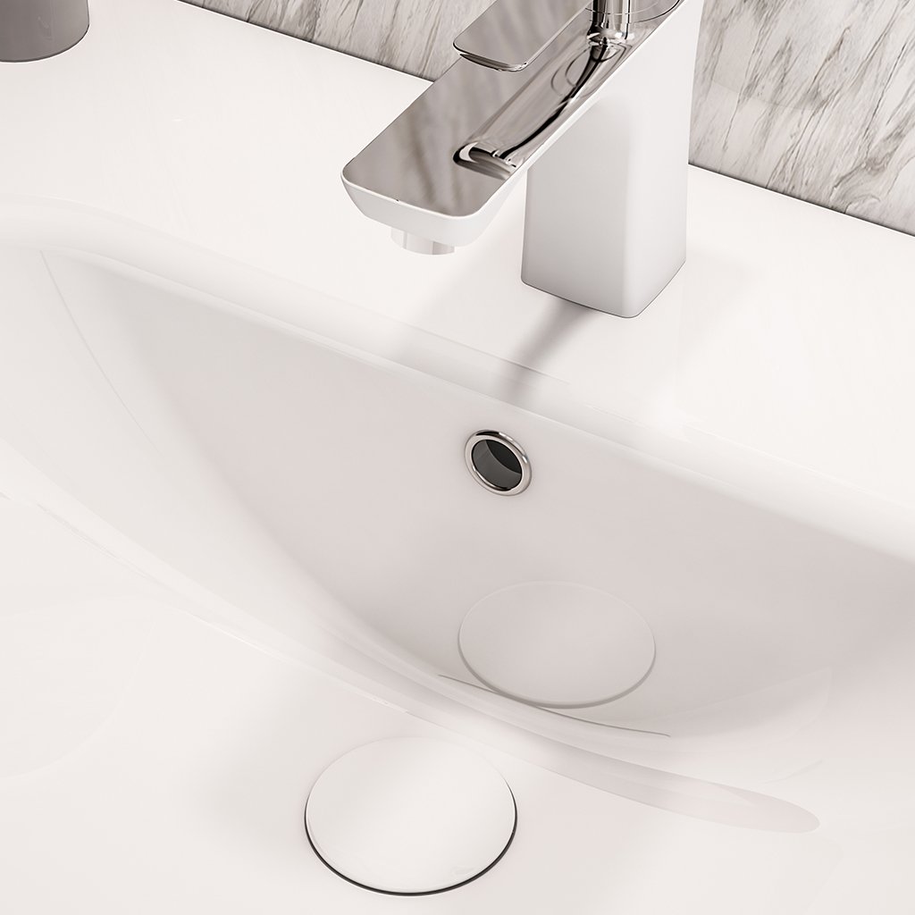  Ceramic Top Basin Waste - White