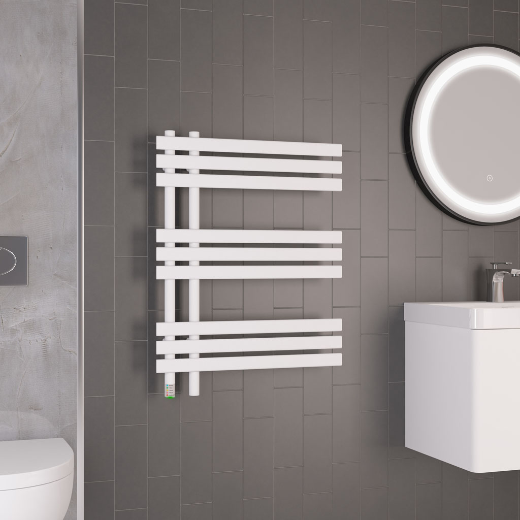 Loddon Dry Element Towel Rail 800 x 600 Matt White