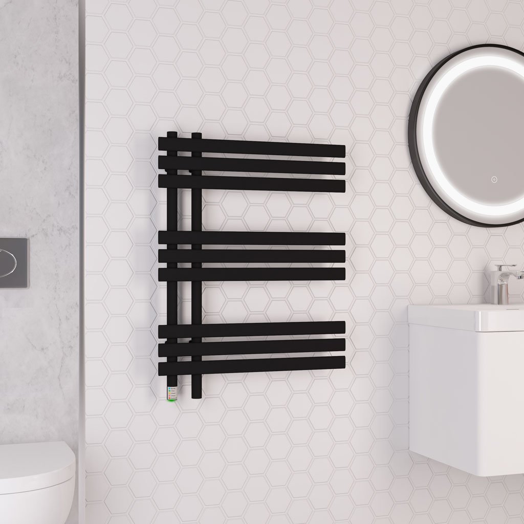 Loddon Dry Element Towel Rail 800 x 600 Matt Black