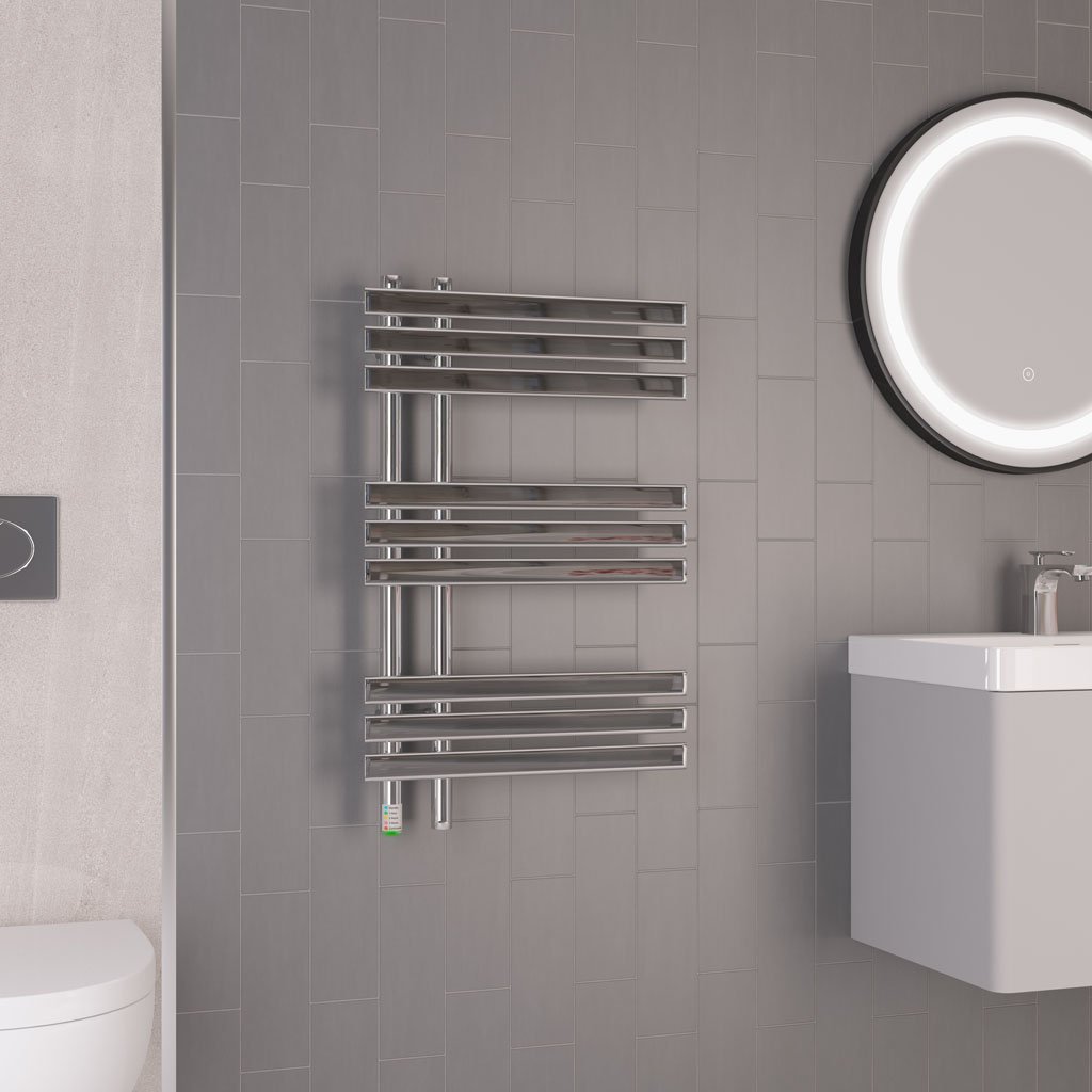 Loddon Dry Element Towel Rail 800 x 500 Chrome