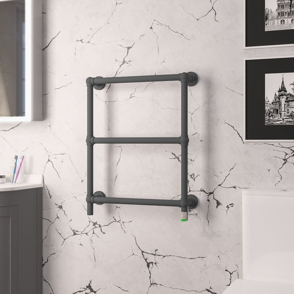 Kennet Dry Element Towel Rail 700 x 600 Matt Anthracite