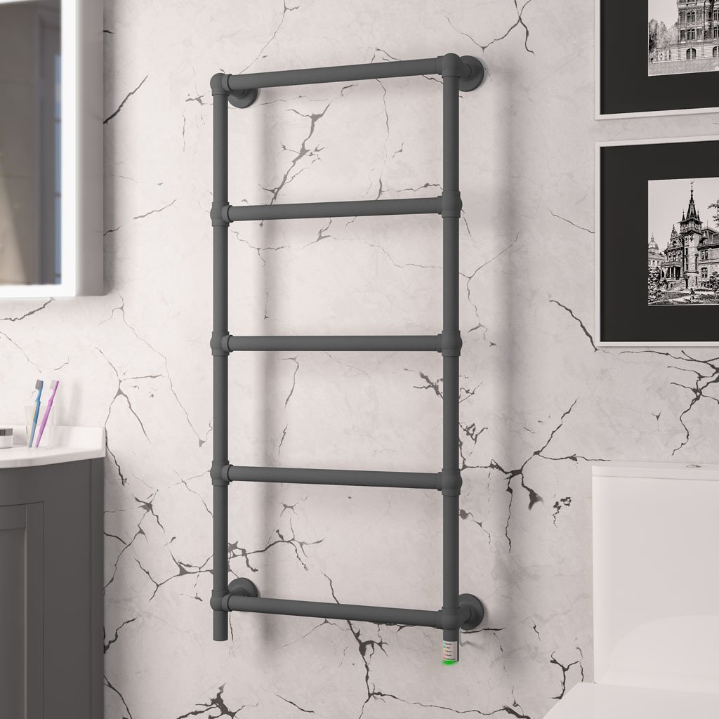 Kennet Dry Element Towel Rail 1200 x 600 Matt Anthracite