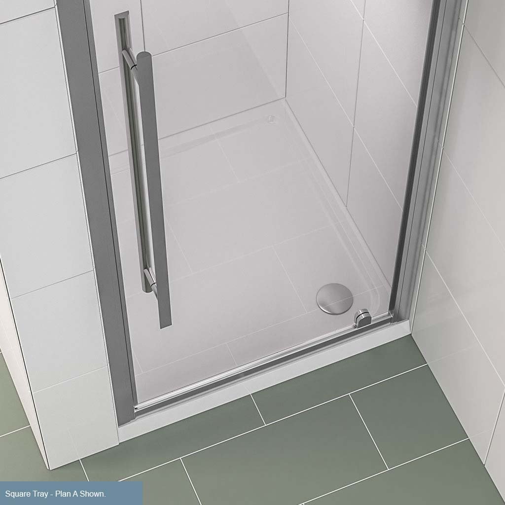 Vantage Plan A 800mm x 800mm Square Shower Tray - White