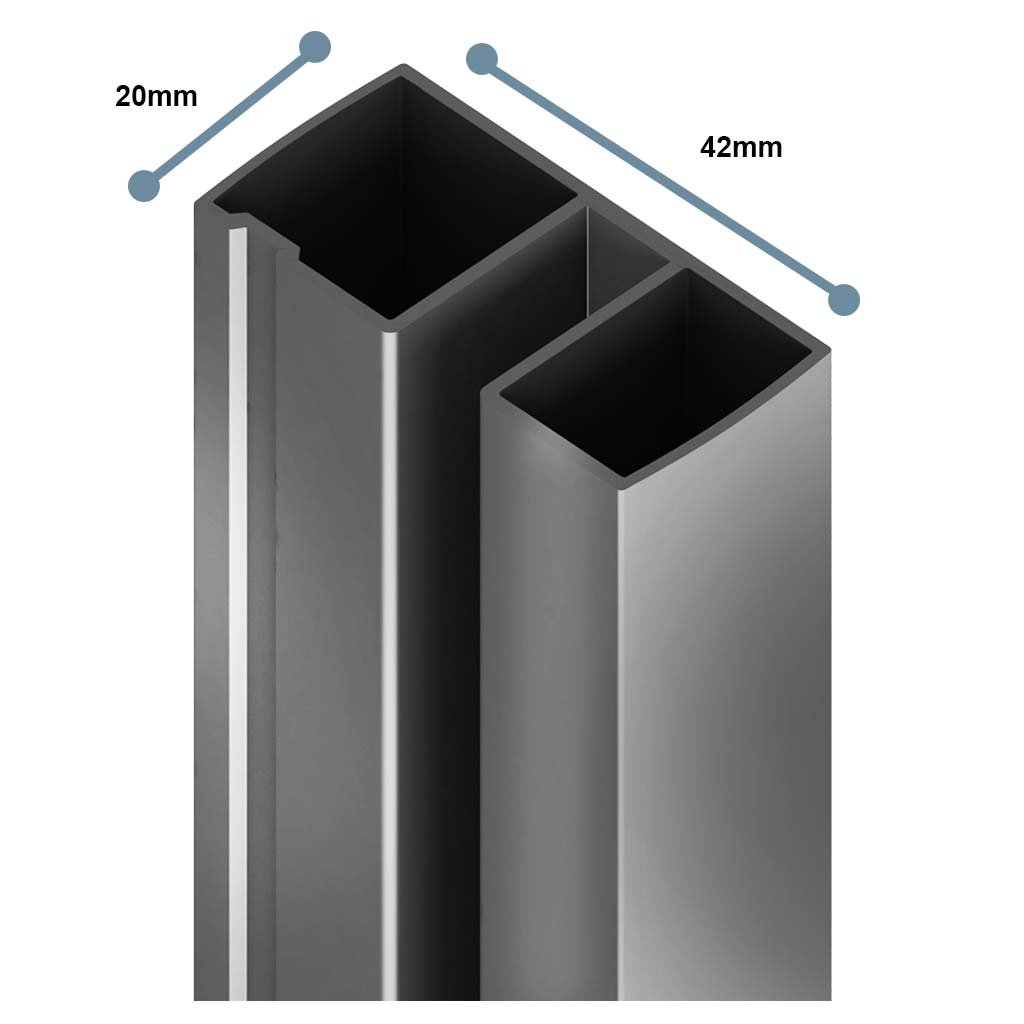 Vantage 2000 6mm Extension Profile - Chrome