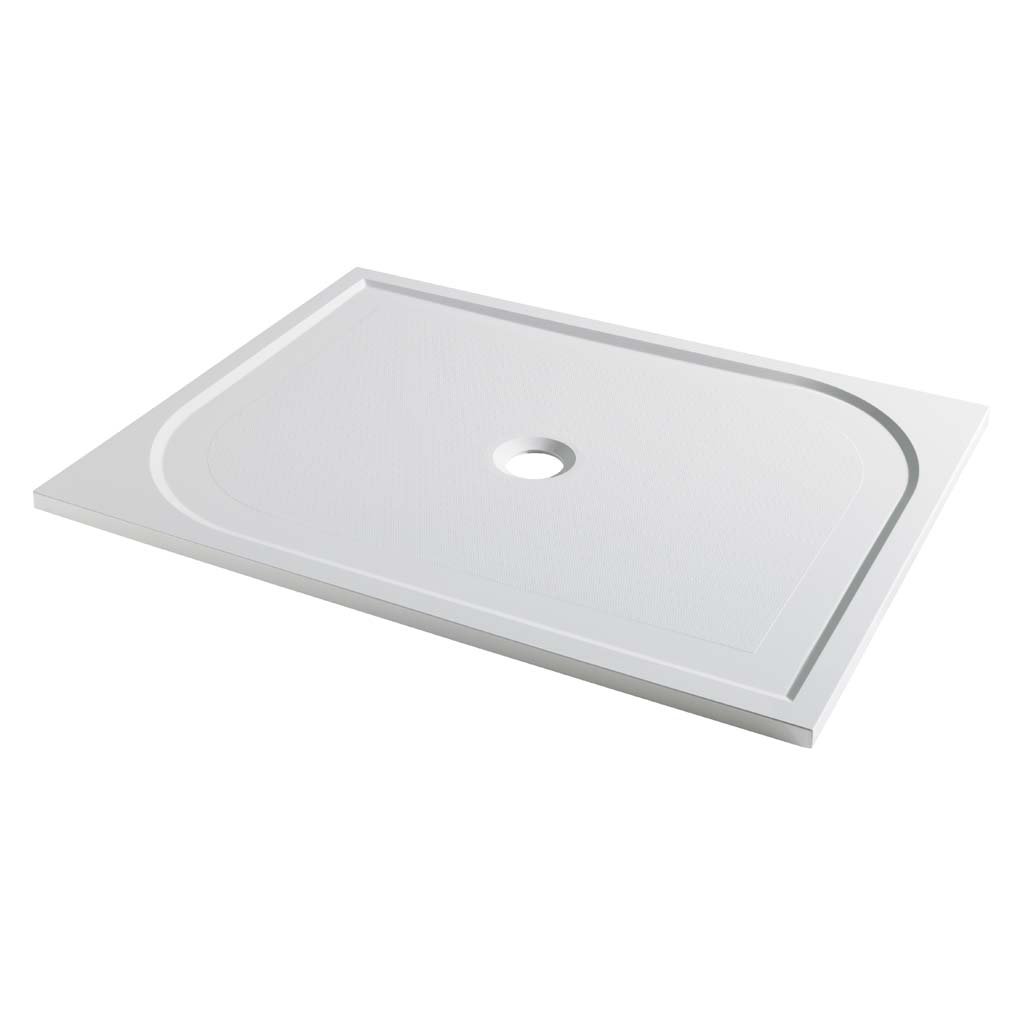 Vanguard 25 Plan E 1600mm x 800mm Rectangular Shower Tray - White