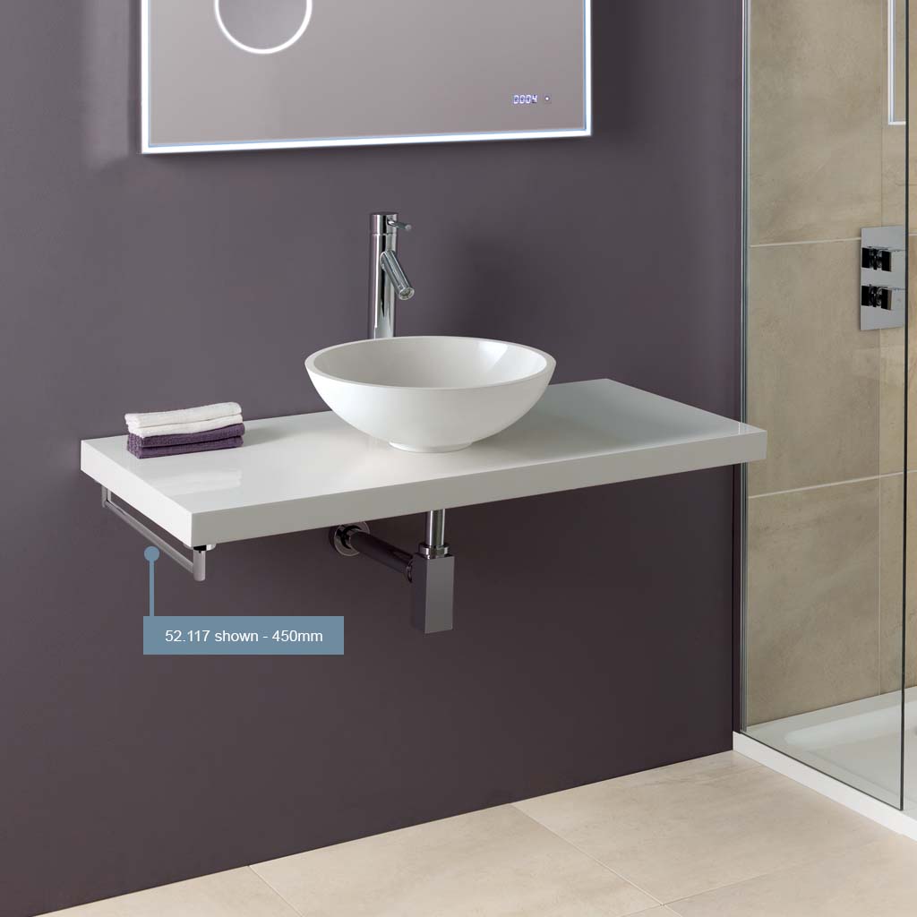 Seville 794mm Single Towel Rail - Chrome