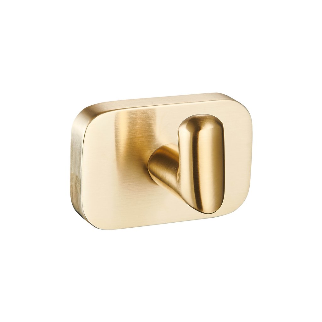 Asti Curved Robe Hook - Brushed Brass