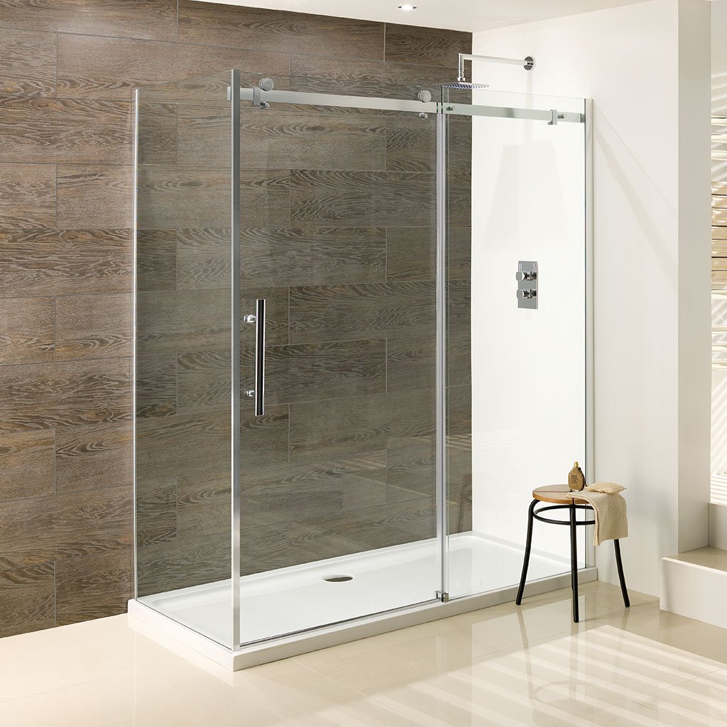 Vanguard 10mm 2000mm x 1000mm Slider Shower Door - Chrome