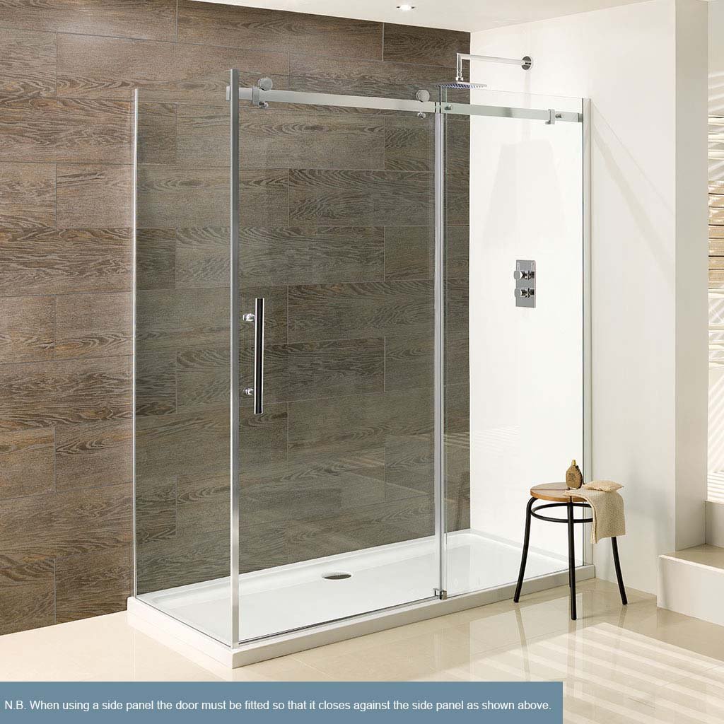 Vanguard 10mm 2000mm x 1200mm Slider Shower Door - Chrome