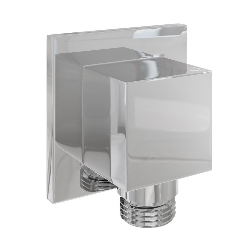 Square Outlet Elbow - Chrome 